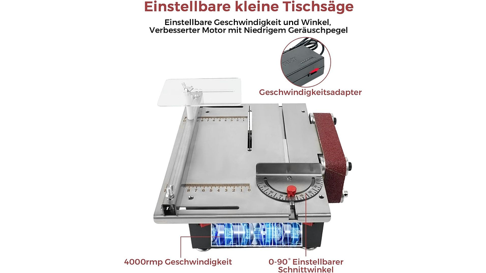 Sierra de Mesa y Lijadora de Banda 300W Twotrees | PREVENTA 10 DIC | Lijadoras 3