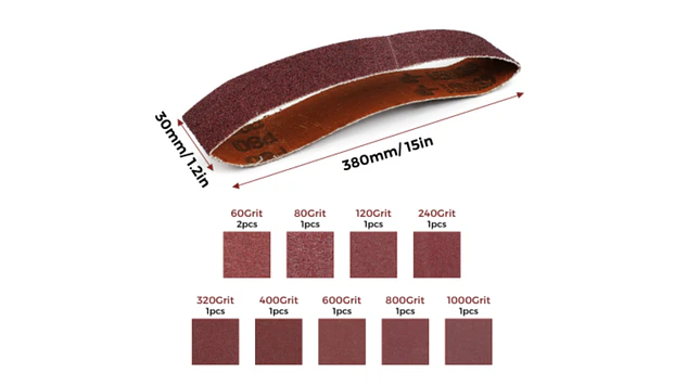 Lijas de Banda, Juego de 10 Piezas 380 X 30MM Twotrees | Lijadoras 1