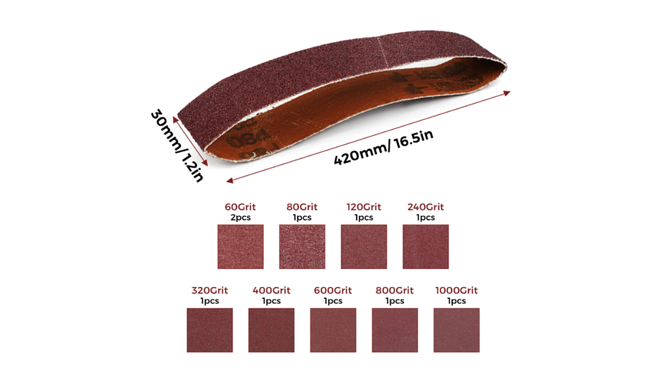 Lijas de Banda, Juego de 10 Piezas 420 X 30MM Twotrees | Lijadoras 1