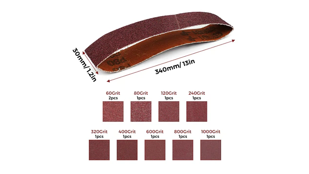 Lijas de Banda, Juego de 10 Piezas 340 X 30MM Twotrees | Lijadoras 1