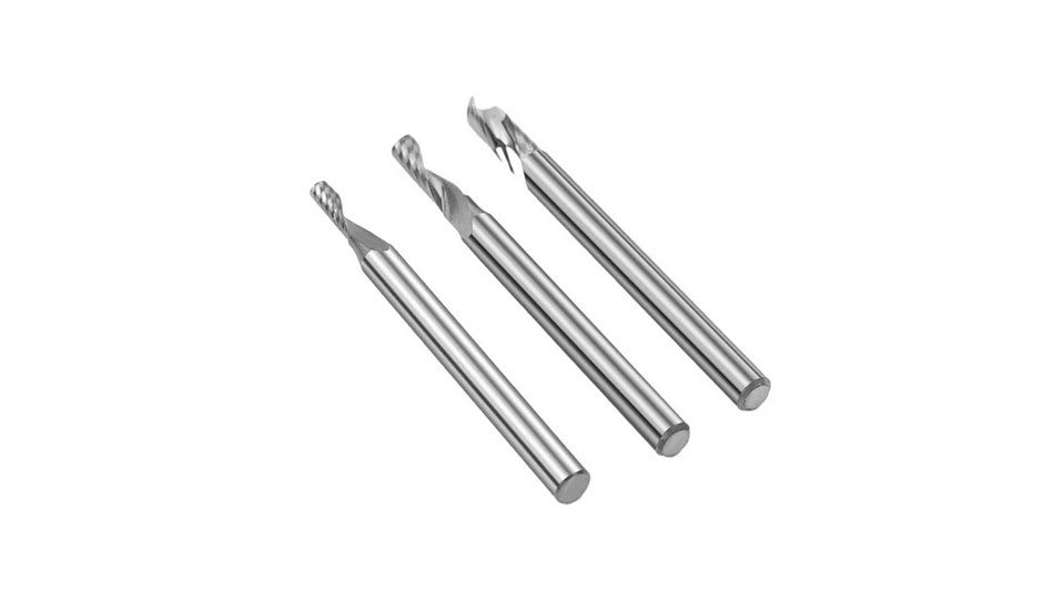 Kit Brocas 3.175 Metal Espiral Ascendente + Decendente + Compresión Twotrees | Accesorios CNC Router 4