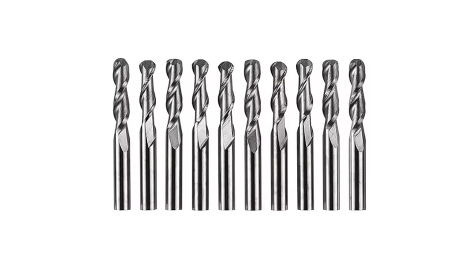 Kit 10 Brocas de Bola Doble de 3.175MM Twotrees | Accesorios CNC Router 1