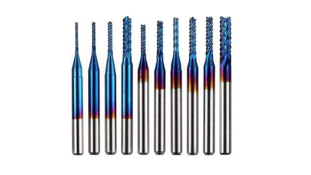 Kit 10 Brocas Azul Maiz 0.8-3.175mm Twotrees | Accesorios CNC Router 1