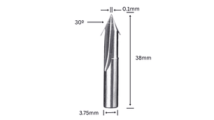 Broca de Ranura Recta de Doble Filo 3.175mm Twotrees | Accesorios CNC Router