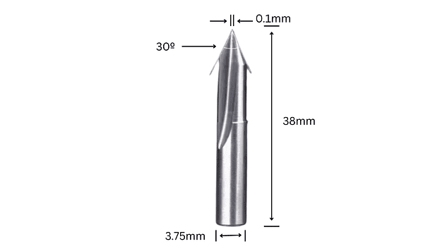 Broca de Ranura Recta de Doble Filo 3.175mm Twotrees | Accesorios CNC Router 1