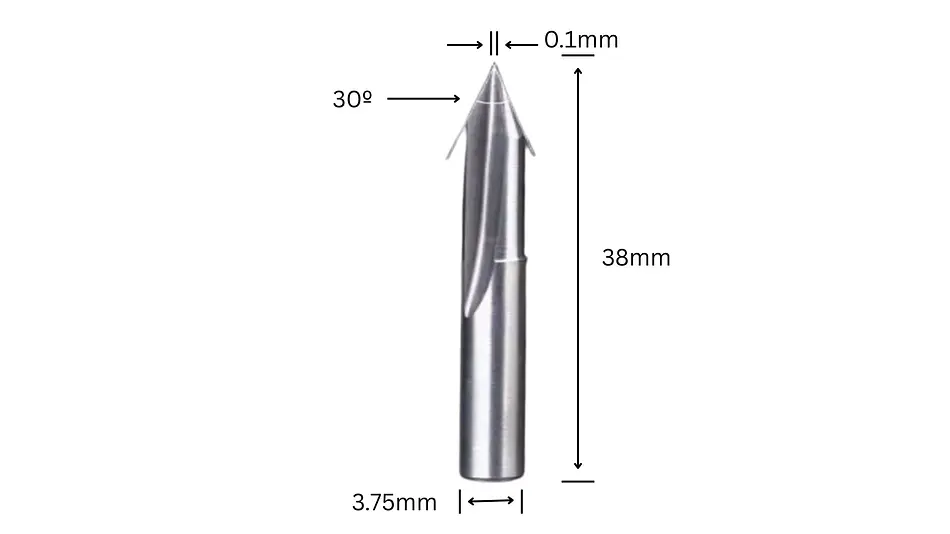 Broca de Ranura Recta de Doble Filo 3.175mm Twotrees | Accesorios CNC Router 1