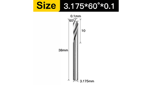 Broca de 1 Filo en Esperial 3.175mm Twotrees | Accesorios CNC Router