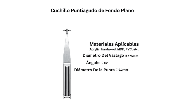 Broca de Fondo Plano de 3.175mm Twotrees | Accesorios CNC Router 1