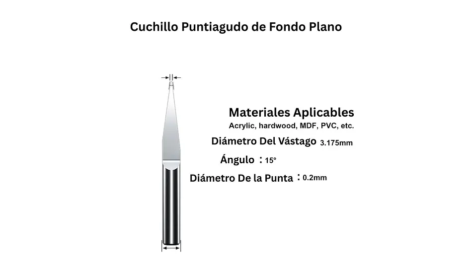 Broca de Fondo Plano de 3.175mm Twotrees | Accesorios CNC Router 1