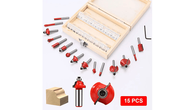 Kit 15 Brocas para Madera de Distintos Tamaños Twotrees | Accesorios CNC Router 3