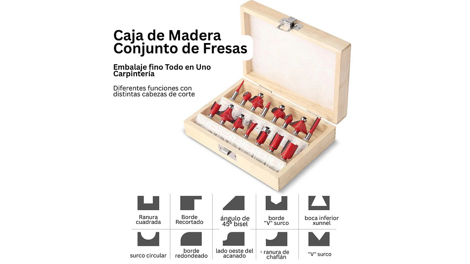 Kit 15 Brocas para Madera de Distintos Tamaños Twotrees | Accesorios CNC Router 1