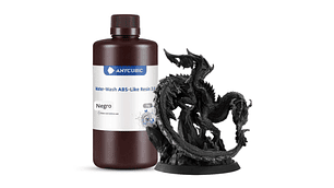 Resina Tipo ABS Like 3.0 Lavable al Agua Negra para Impresoras 3D 1000G Anycubic | Resinas