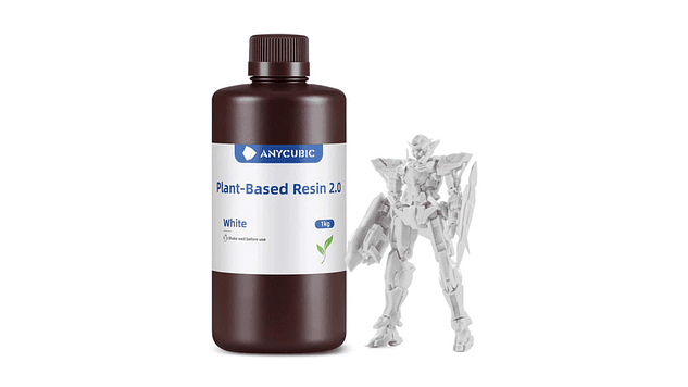 Resina a Base de Planta Blanca para Impresoras 3D 1000g Anycubic | Resinas 1