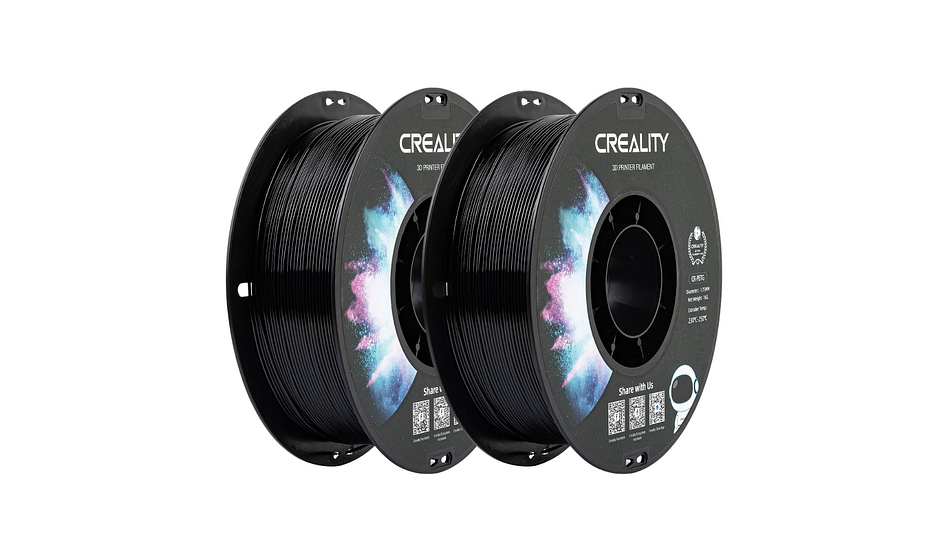 Filamento Pack x 2 PETG Negro 1kg Creality Pack Listo | Filamentos 1