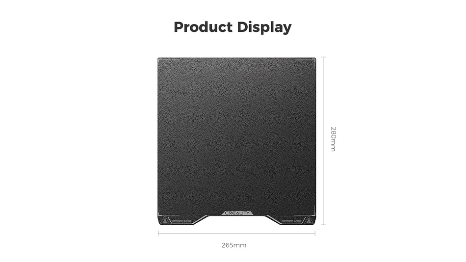 Pei Texturizado Negro por Ambos Lados para Hi y Hi Combo Creality | Repuestos 3D 3