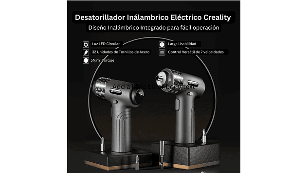 Destornillador Eléctrico Inalámbrico Creality | Accesorio 3D | Alta Precisión 3