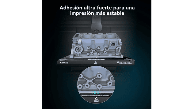 Pei Escarchado K2 Plus 370x370mm Creality | Repuestos 3D 4