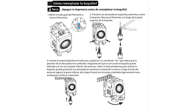 Hotend AD5M / AD5M Pro Boquilla Acero Endurecida 0.8mm Flashforge | Repuestos 3D 6