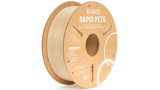 Filamento PETG Alta Velocidad Beige 1kg Elegoo | Filamentos 1