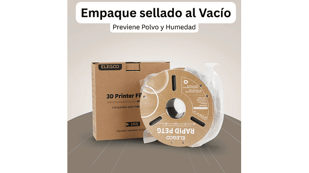 Filamento PETG Alta Velocidad Beige 1kg Elegoo | Filamentos 5