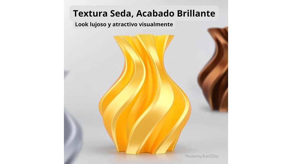 Filamento PLA Silk o Seda Cobre 1kg Elegoo | Filamentos 2