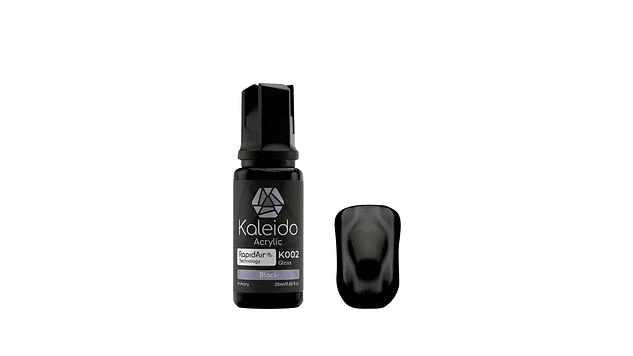Pintura Acrílica Negra Primario Brillante Gloss 20ML K002  Kaleido | Para Aerógrafos 1