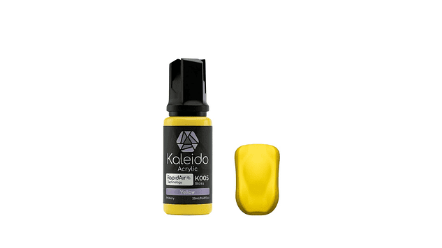 Pintura Acrílica Amarilla Primario Brillante Gloss 20ML K005 Kaleido | Para Aerógrafos 1