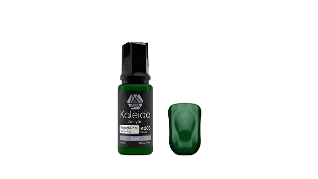Pintura Acrílica Verde Primario Brillante Gloss 20ML K006 Kaleido | Para Aerógrafos 1