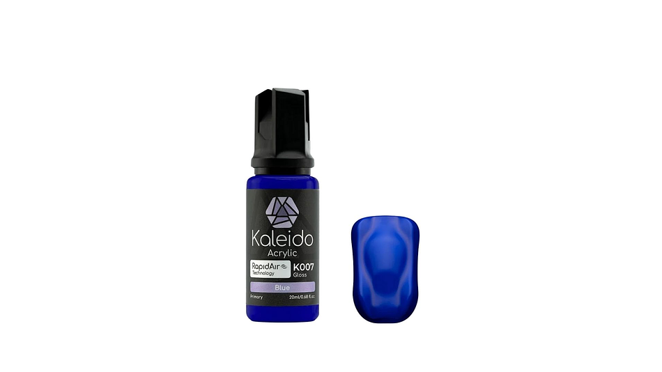 Pintura Acrílica Azul Primario Brillante Gloss 20ML K007 Kaleido | Para Aerógrafos 1