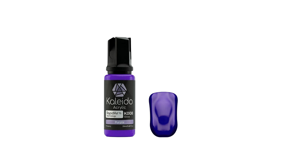 Pintura Acrílica Morada Primario Brillante Gloss 20ML K008 Kaleido | Para Aerógrafos 1