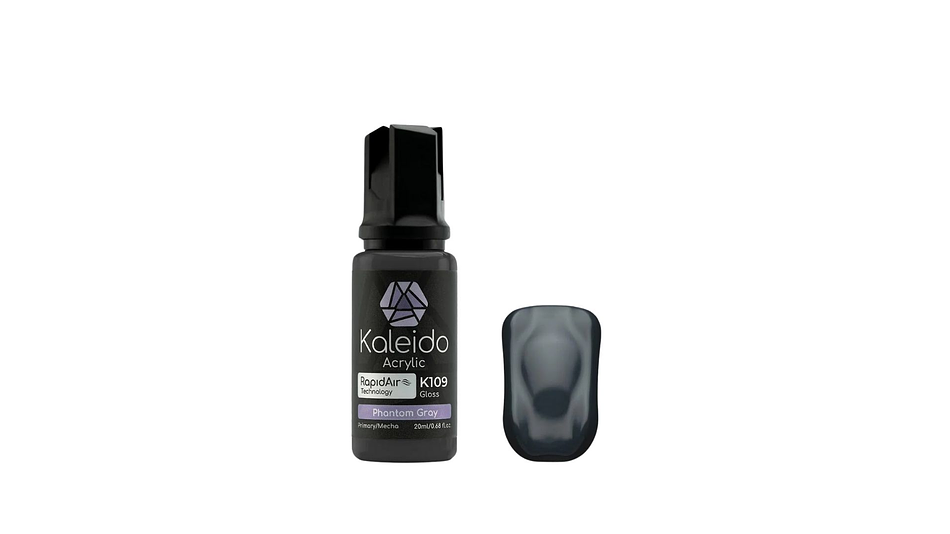 Pintura Acrílica Gris Fantasma Brillante Gloss Mecha 20ML K109 Kaleido | Para Aerógrafos 1