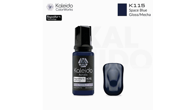 Pintura Acrílica Azul Espacial Brillante Gloss Mecha 20ML K115 Kaleido | Para Aerógrafos 1