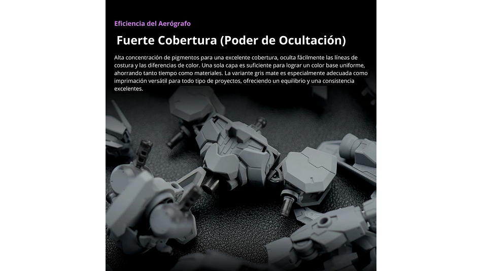 Pintura Acrílica Gris Primer Mate Gloss 60ML KP102 Kaleido | Para Aerógrafos 7