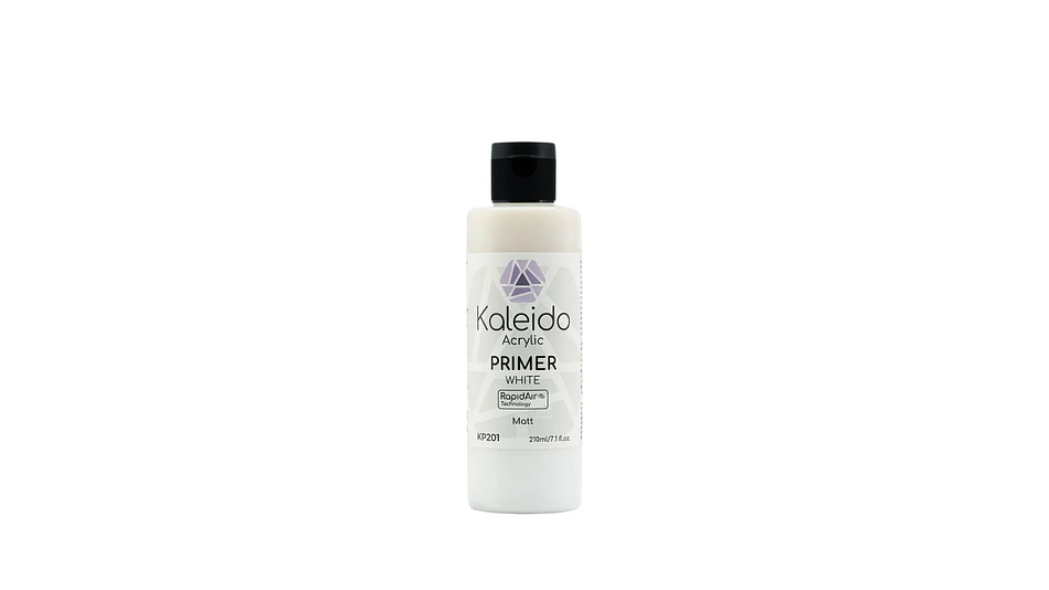 Pintura Acrílica Blanca Primer Mate Gloss 210ML KP201 Kaleido | Para Aerógrafos 1