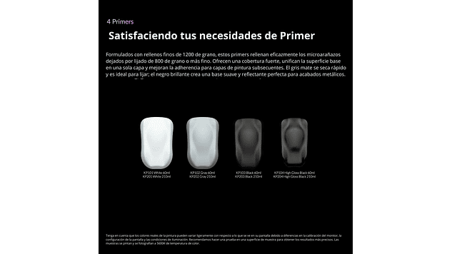 Pintura Acrílica Negra Primer Brillante Gloss 210ML KP204 Kaleido | Para Aerógrafos 6