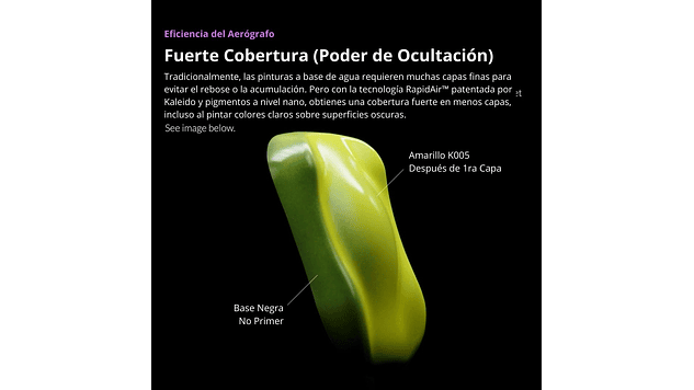 Pintura Acrílica Negro Cosmico Brillante Gloss Auto Perla 20ML Kaleido | Para Aerógrafos 2