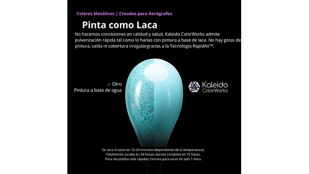 Pintura Acrílica Azul Espiritu Brillante Gloss Auto Perla 20ML Kaleido | Para Aerógrafos 4