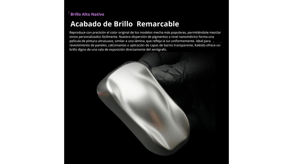 Pintura Acrílica Set 12 Colores Metálicos Brillante Gloss 20ML, Más Disolvente y Limpiador 20ML Kaleido | Para Aerógrafos 3