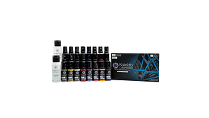 Pintura Acrílica Set 24 Colores Mecha 20ML, Más Disolvente y Limpiador 60ML Kaleido | Para Aerógrafos