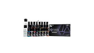 Pintura Acrílica Set 24 Colores Primarios Brillantes Gloss 20ML, Más Disolvente y Limpiador 60ML Kaleido | Para Aerógrafos