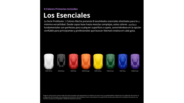 Pintura Acrílica Set Promaster 48 Colores Mecha, Más Disolvente y Limpiador 210ML Kaleido | Para Aerógrafos 5