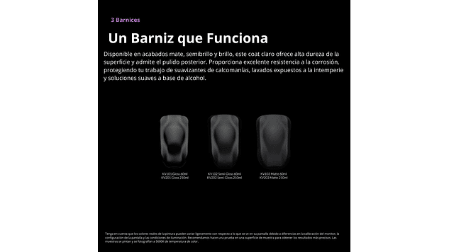 Barniz Acrílico Transparente Brillante 60ML KV101 Kaleido | Para Aerógrafos 8