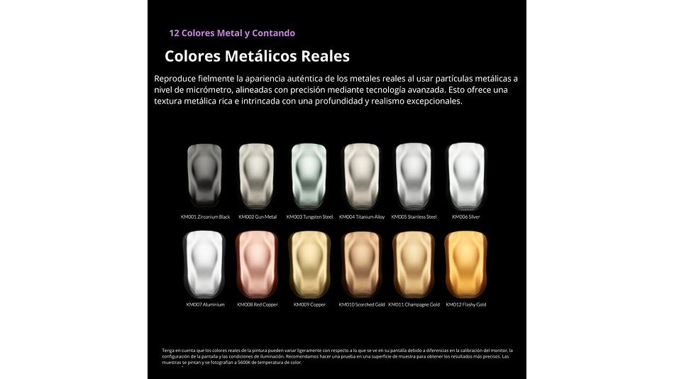 Pintura Acrílica Negro Zicronio Metál Gloss 20ML Kaleido | Para Aerógrafos 4