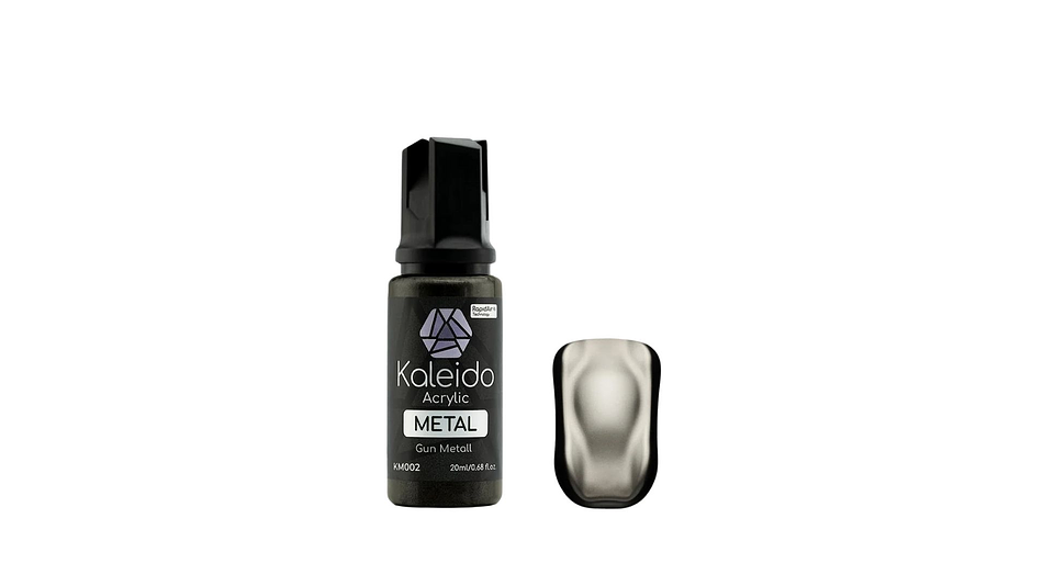 Pintura Acrílica Metál Oscuro o Bronce Cañon Metál Gloss 20ML KM002 Kaleido | Para Aerógrafos 1