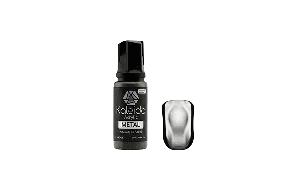 Pintura Acrílica Acero Inoxidable Metál Gloss 20ML KM005 Kaleido | Para Aerógrafos 1