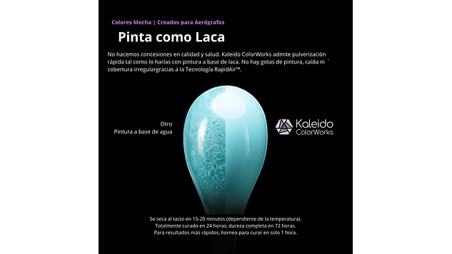 Pintura Acrílica Aluminio Metál Gloss 20ML KM007 Kaleido | Para Aerógrafos 3
