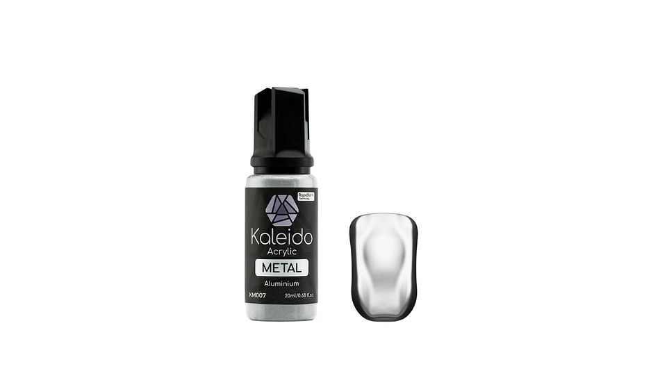 Pintura Acrílica Aluminio Metál Gloss 20ML KM007 Kaleido | Para Aerógrafos 1