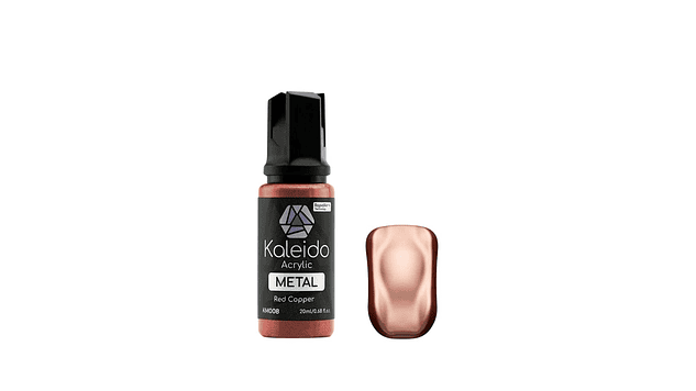 Pintura Acrílica Cobre Rojo Metál Gloss 20ML KM008 Kaleido | Para Aerógrafos 1