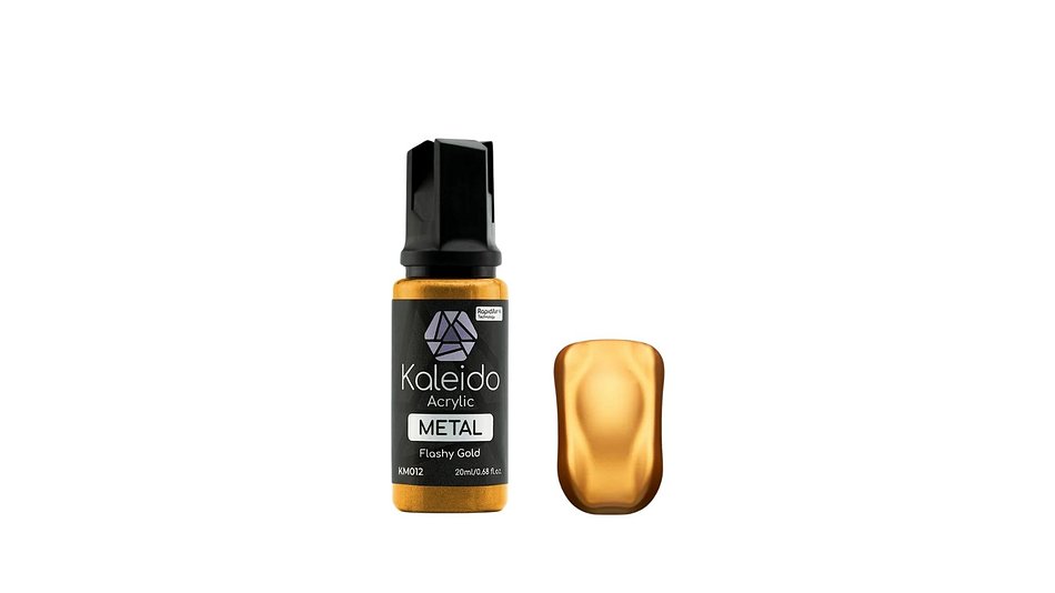 Pintura Acrílica Oro Brillante Metál Gloss 20ML KM012 Kaleido | Para Aerógrafos 1