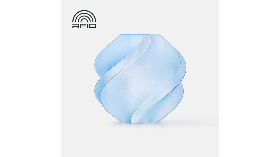 Filamento PETG Azul Claro Transparente Refill 1kg BAMBU LAB | Filamentos 1